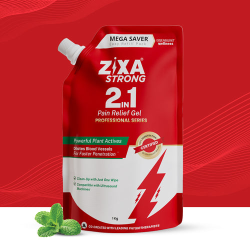 ZIXA Strong 2 in 1 Pain Relief Gel | For Ultrasound Therapy for Physiotherapists