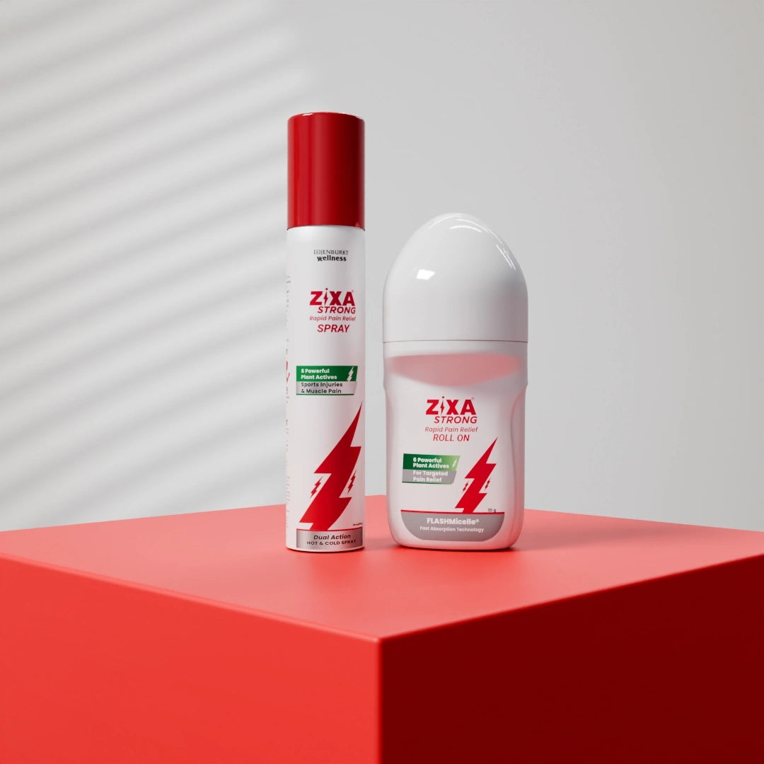 Zixa Strong Spray(75ml) + Roll On(50ml) : Rapid Pain Relief for Muscle Pain ...
