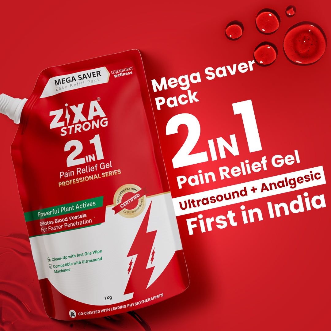 ZIXA Strong 2 in 1 Pain Relief Gel | For Ultrasound Therapy for Physiotherapists